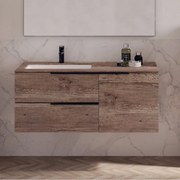 Mobile sottolavabo e lavabo Solid rovere sable L 120 x H 83 x P 51 cm, 1 anta