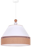 Duolla - Lampadario a sospensione con filo AVIGNON 1xE27/15W/230V diametro 60 cm bianco/marrone