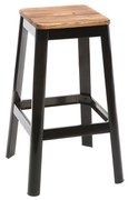 Sgabello da bar design nero H75cm NICK