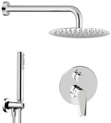 Set doccia incasso Cristallo con soffione inox 20 cm e kit doccia