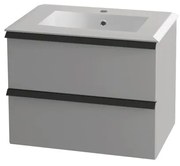 Mobile bagno sospeso con lavabo L 70 x H 57 x P 46 cm grigio nuvola per vasca centrale Rodi