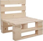 Poltrona in pallet 60x61 cm legno abete rustico per giardino bar o taverna