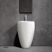 Lavabo Freestanding "One" In Ceramica Finitura Bianco Lucido