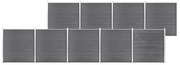 Pannello Di Recinzione İn Wpc 1564x186 Cm Grigio /