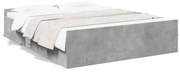 Giroletto Cassetti Grigio Cemento 140x200 Cm Legno Multistrato /