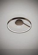 Anello lampada da parete o soffitto bronzo spazzolato diam.55cm 27...