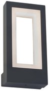 Applique Moderna Berlino Alluminio Grigio Policarbonato Bianco Led 11W 4000K