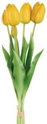 L' ocanera fiore decorativo bouquet tulipani gialli h 40 set 4 pezzi