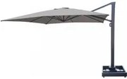 Ombrellone 400x400 cm nero con telo grigio