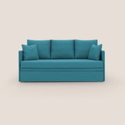 Brera Divano duplex con doppio letto in tessuto simil cotone impermeabile T13 azzurro