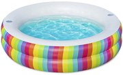 Bestway Piscina per Bambini 2 Anelli Arcobaleno 206x206x51 cm +6 Anni Giardino 54443