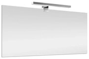 Specchio bagno 100x60 a filo reversibile con lampada naturale 50 cm