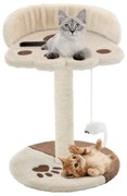 Albero per gatti con tiragraffi in sisal 40 cm beige e marrone