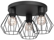 Faretto LETI 3xE27/15W/230V nero