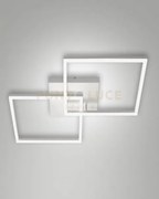 Bard plafoniera bianca nw l.65x65cm a led 4000k - 52w - 5400 lm di...