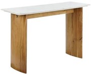 Consolle Home ESPRIT Bianco Marrone Marmo Legno di mango 120 x 38 x 77 cm