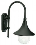 Applique Esterno Contemporanea Lampara Alluminio E Termoplastica Nero 1 Luce E27