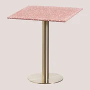 Creswell set tavolo alto bianco legno 140x40cm 2 sgabelli bar girevoli