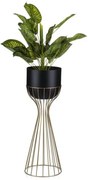 Vaso da fiori in metallo LOFT 56x20 cm oro/nero