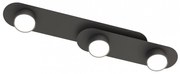 Lampada da soffitto in acciaio STILO 3 nera da interno 3xGX53 Colore del corpo Nero