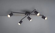 Marley plafoniera 2 barre orientabili 5 spots attacco gu10 cilindro...
