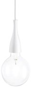 Sospensione Moderna Minimal Metallo Bianco 1 Luce E27 8W 3000K Luce Calda