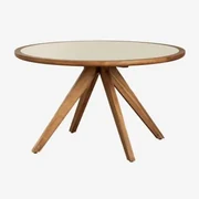 Tavolo da giardino rotondo in legno di acacia (Ø120 cm) Cinzia - Sklum