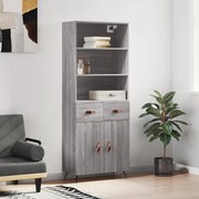 Credenza grigio sonoma 69,5x34x180 cm in legno multistrato