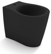 Bidet filomuro SOFT OLYMPIA CERAMICA L 36 x H 42 x P 55 cm Nero opaco