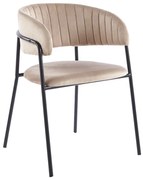 Sedia Moniel Black Velluto - Champagne
