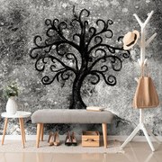 Carta da parati – Albero della vita in bianco e nero