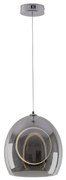 Lampadario LED design ESTELLE cromo Ø28cm, luce naturale 1200 lumen