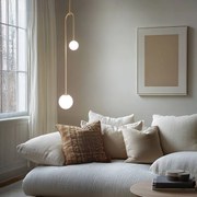 Avonni Lampada a sospensione AV-1897-2BSA 2 sfere di vetro, oro