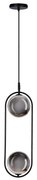 Lampadario a sospensione con filo CORDEL 2xG9/28W/230V nero/fumé nero
