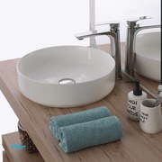 Lavabo D'Appoggio In Ceramica Bianco Lucido Diam. 40