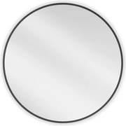 Mexen Loft specchio da bagno rotondo 70 cm, cornice nera - 9850-070-070-000-70
