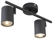 Faretto Smart Nero Regolabile Incl. 2 WiFi GU10 - Jeana