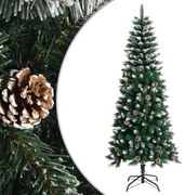 Albero di Natale Artificiale con Base Verde in PVC, Albero di Natale Artificiale con Base Verde 180 cm PVC