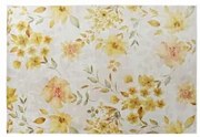 Tappeto DKD Home Decor Giallo Bianco Poliestere Cotone Fiori (200 x 290 x 0.5 cm)