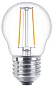 Lampadina Led a Filamento E27 G45 a sfera 2W Bianco caldo 2700K Novaline