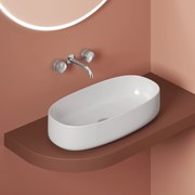 Lavabo D'Appoggio 68x35 Cm The ArtCeram "Cognac" Bianco Lucido