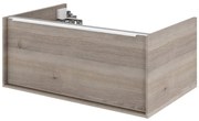 Mobile da bagno sotto lavabo SENSEA Neo bianco, grigio e quercia satinato L 75 x H 32 x P 48 cm 1 cassetto, lavabo non incluso