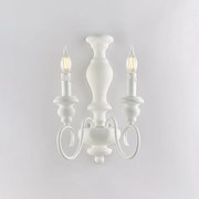 Applique Shabby Chic Cascina Bianco 2 Luci E14