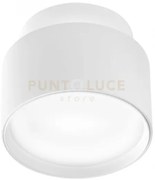 Gfa1070- faretto in alluminio d.9cm bianco satinato 2 luci led 3000...