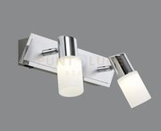 Clapton barra 2 spots led 4,3w · 2x 430lm, 3000k alluminio l.36cm