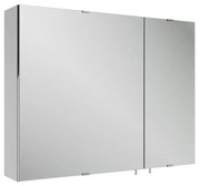 Pensile bagno Perla grigio in vetro SENSEA, 2 ante apertura da sinistra P 15 x L 77.5 x H 60 cm