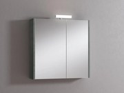Pensile con luce Akira cemento L 71.5 x H 70 x P 15.5 cm