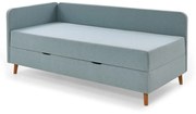 Letto singolo imbottito azzurro con contenitore 90x200 cm Cabana - Meise Möbel