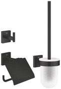 GROHE 411232430 - Set di accessori per WC 3 in 1 ESSENTIALS nero
