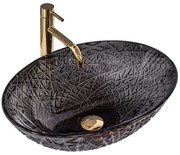 Lavabo da appoggio REA FROST BLACK